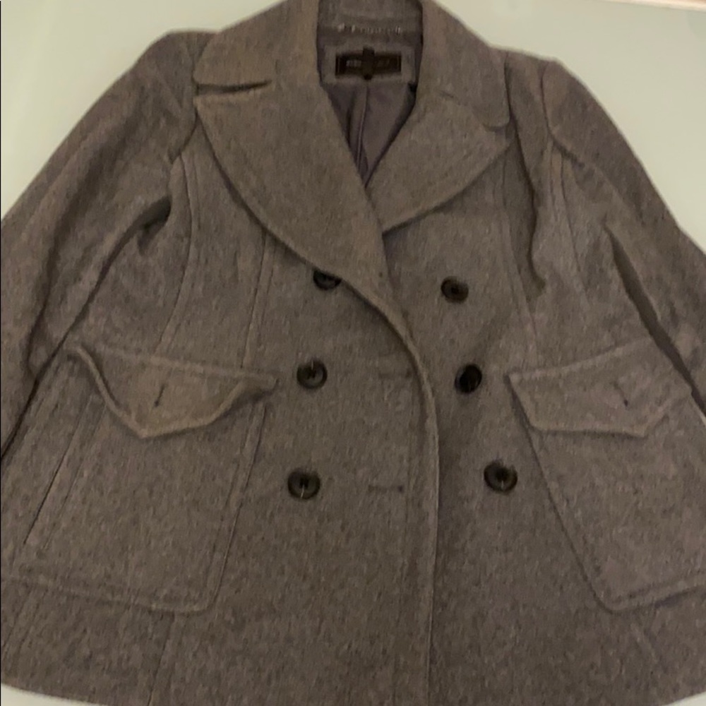 Wool coat grey bcbg max azria